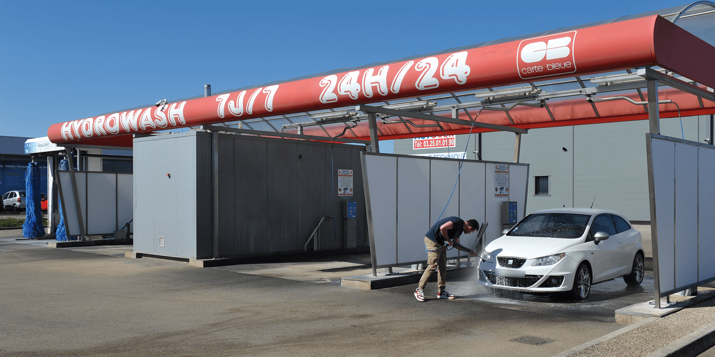 laver sa voiture station de lavage automobile hydrowash hydroflash chaumont