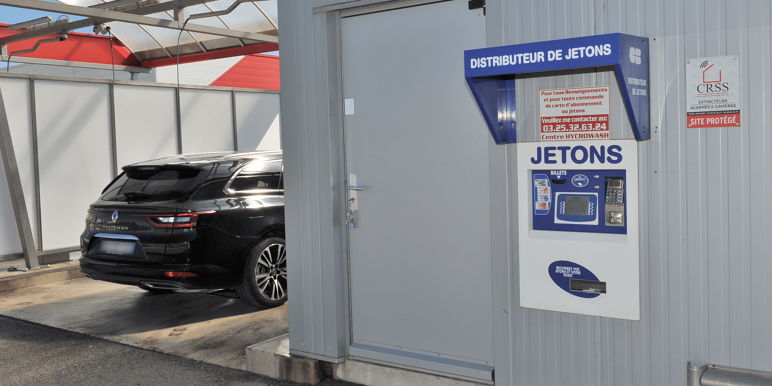 distributeur de jetons station de lavage hydrowash chaumont